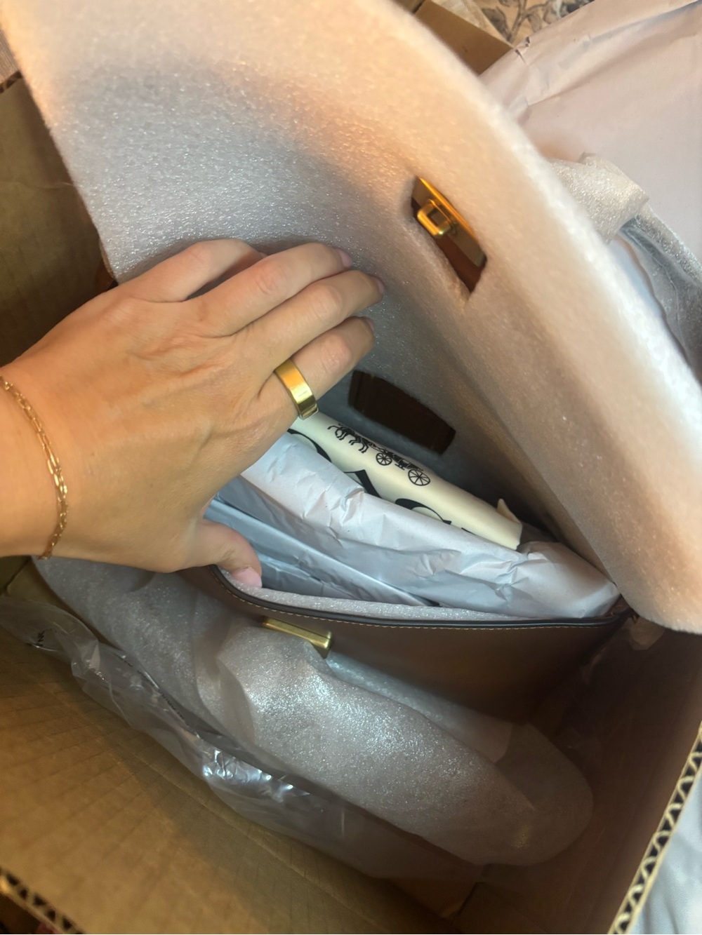 NWT Coach Loved Brown Leather Flap Shoulder Bag….part of Coach’s 8/5 drop - Picture 7 of 10
